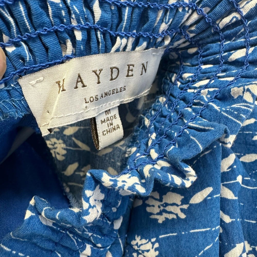 Hayden - Blue Floral Smocked Dress - Medium - Picture 5 of 5